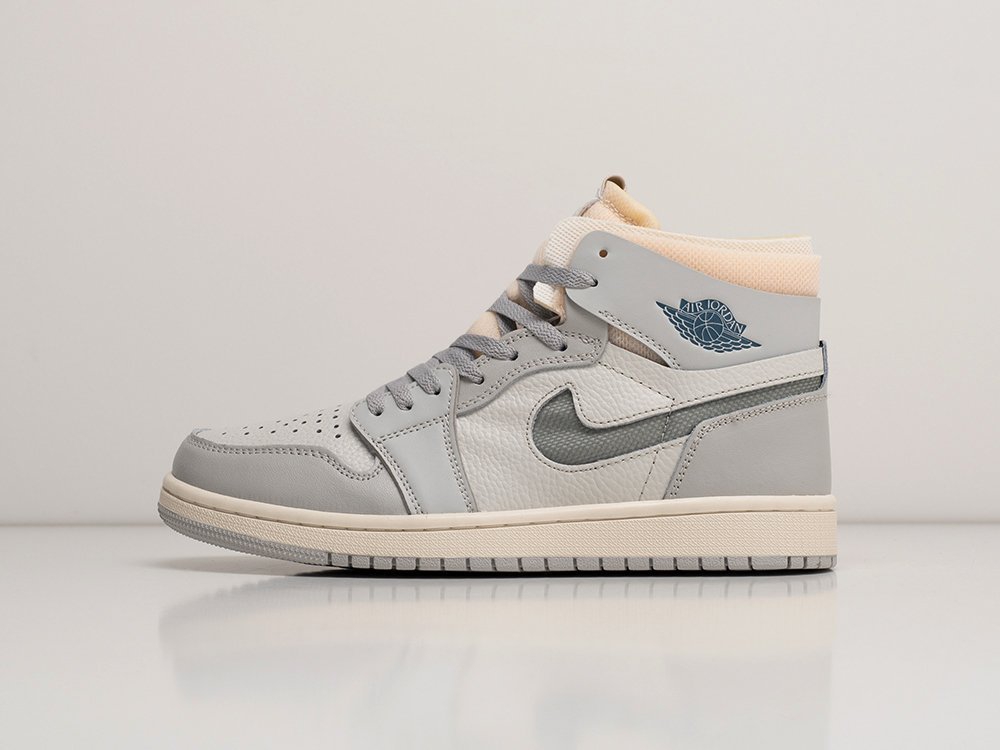 Nike Air Jordan 1 High Zoom Air CMFT London серые кожа мужские (AR23862) - фото 1 Nike Air Jordan 1 High Zoom Air CMFT London серые кожа мужские (AR23862) - фото 1