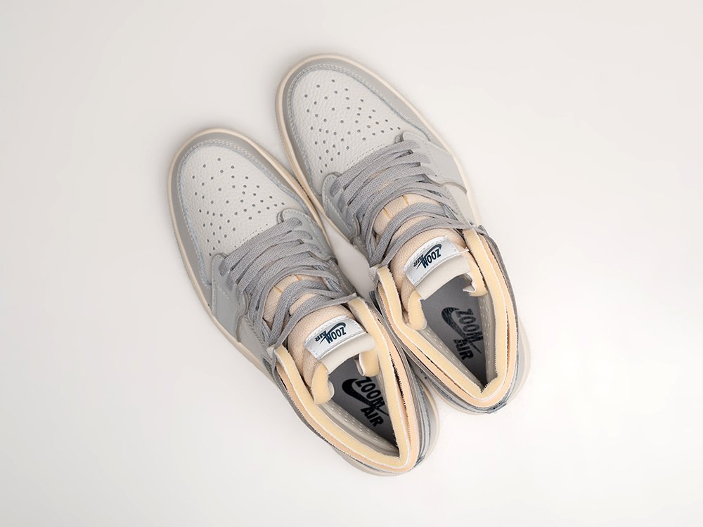 Nike Air Jordan 1 High Zoom Air CMFT London серые кожа мужские (AR23862) - фото 3 Nike Air Jordan 1 High Zoom Air CMFT London серые кожа мужские (AR23862) - фото 3