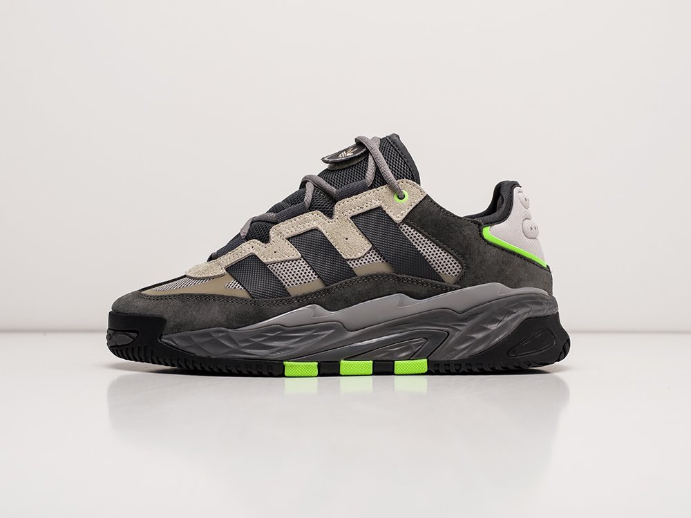 Adidas Niteball Grey / Black / Green - фото 1