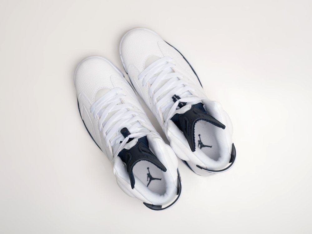 Nike Air Jordan 6 Midnight Navy белые кожа мужские (AR23876) - фото 3