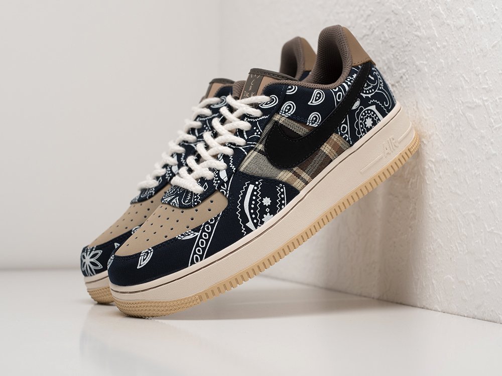Nike x Travis Scott Air Force 1 Low коричневые кожа мужские (AR23879) - фото 2 Nike x Travis Scott Air Force 1 Low коричневые кожа мужские (AR23879) - фото 2