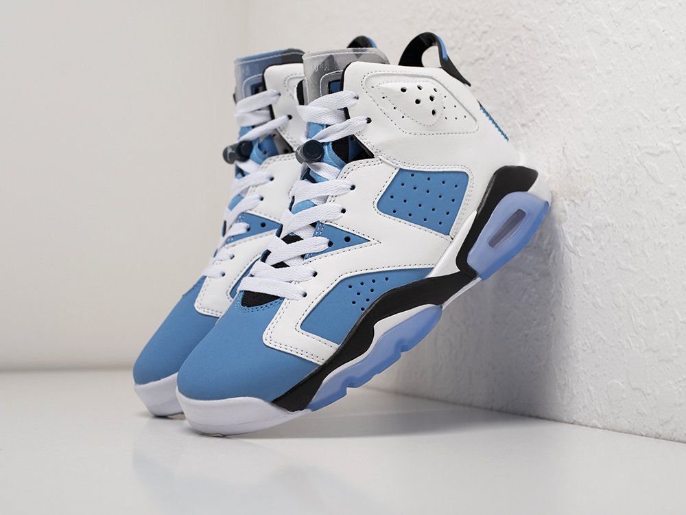 Nike Air Jordan 6 WMNS голубые кожа женские (AR23888) - фото 2