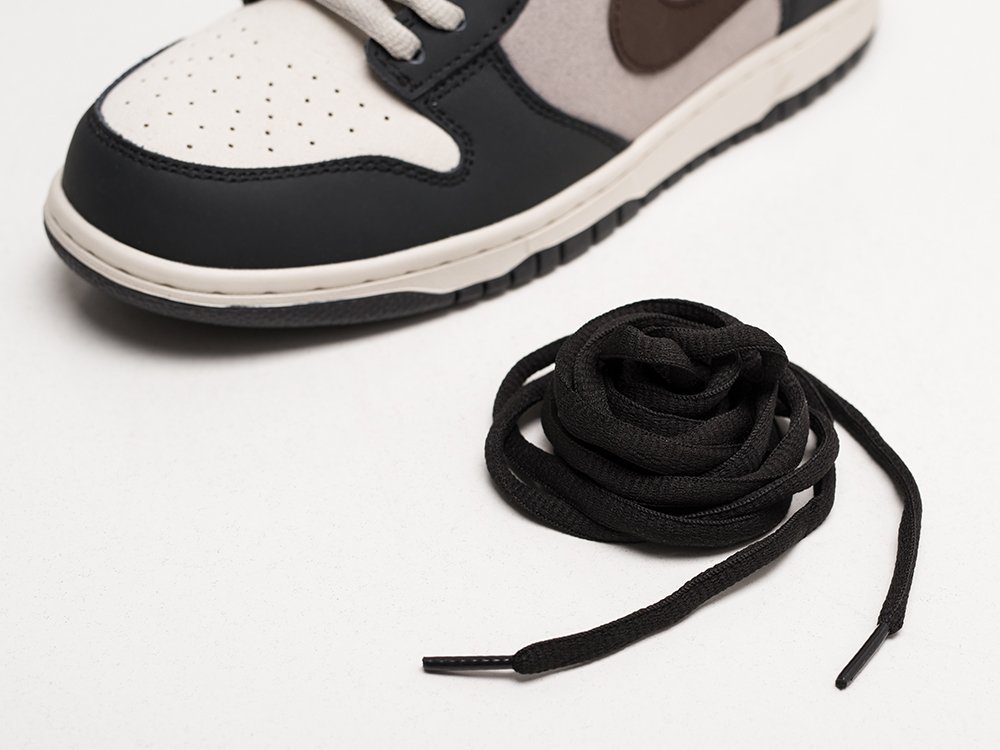 Мужские кроссовки Nike SB Dunk Low Black / White / Beige / Brown (40-45 размер) фото 4