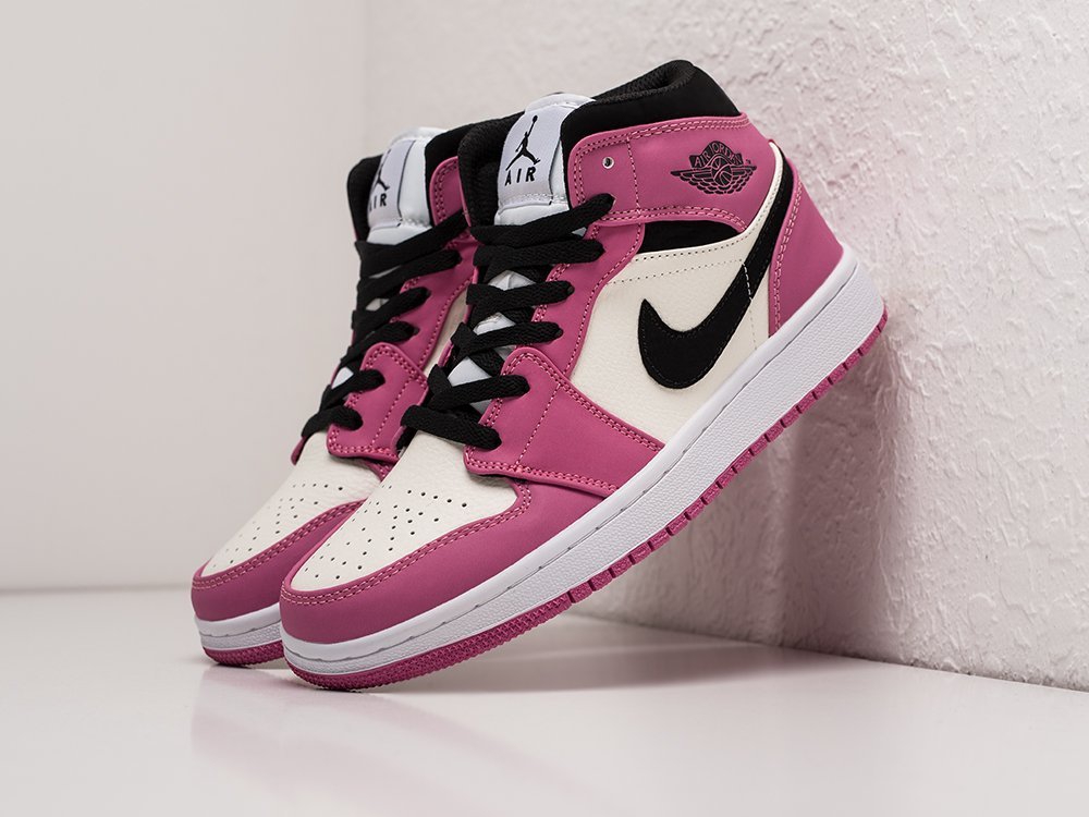 Nike Air Jordan 1 WMNS Pink / White - фото 2