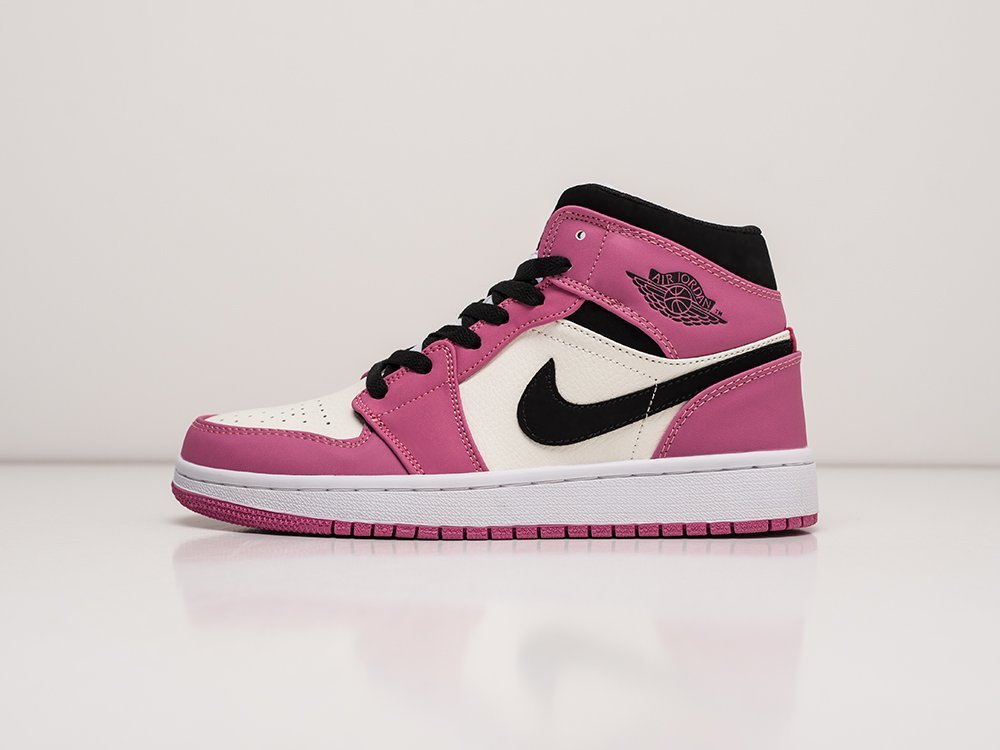 Nike Air Jordan 1 WMNS розовые кожа женские (AR23901) - фото 1