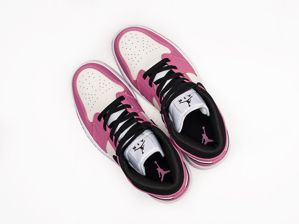 Nike Air Jordan 1 WMNS розовые кожа женские (AR23901) - фото 3