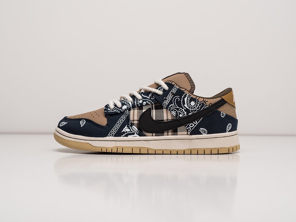 Nike SB Dunk Low x Travis Scott WMNS коричневые кожа женские (AR23908) - фото 1