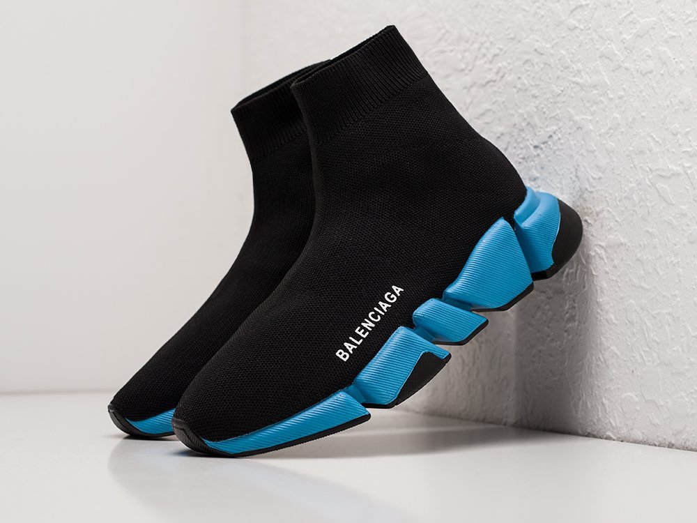 Мужские кроссовки Balenciaga Speed 2.0 Black / Blue (40-45 размер) фото 2