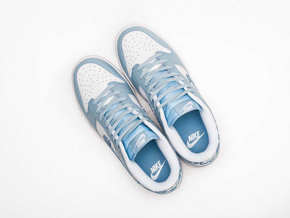 Nike SB Dunk Low Blue Paisley голубые замша мужские (AR23925) - фото 3