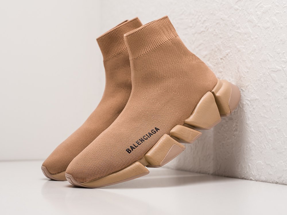 Balenciaga Speed 2.0 бежевые текстиль мужские (AR23927) - фото 2 Balenciaga Speed 2.0 бежевые текстиль мужские (AR23927) - фото 2