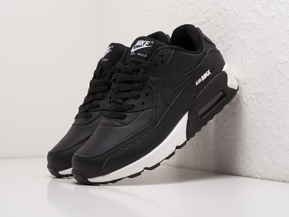Nike Air Max 90 черные кожа мужские (AR23979) - фото 2 Nike Air Max 90 черные кожа мужские (AR23979) - фото 2