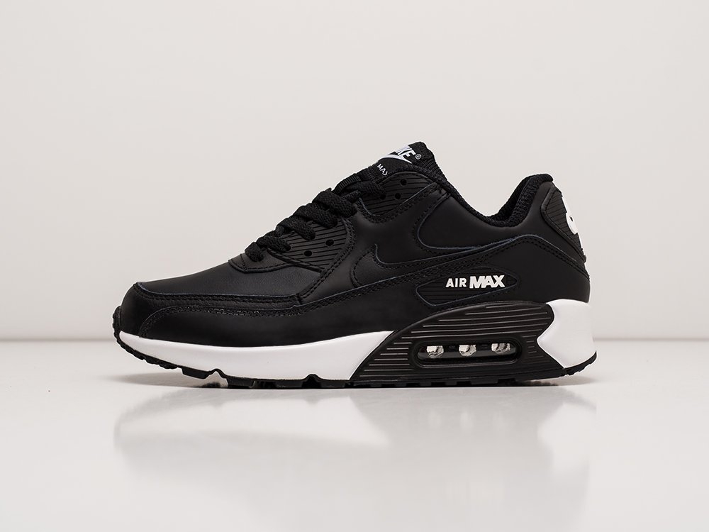 Nike Air Max 90 черные кожа мужские (AR23979) - фото 1 Nike Air Max 90 черные кожа мужские (AR23979) - фото 1