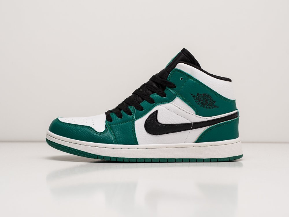 Nike Air Jordan 1 Green / White / Black - фото 1