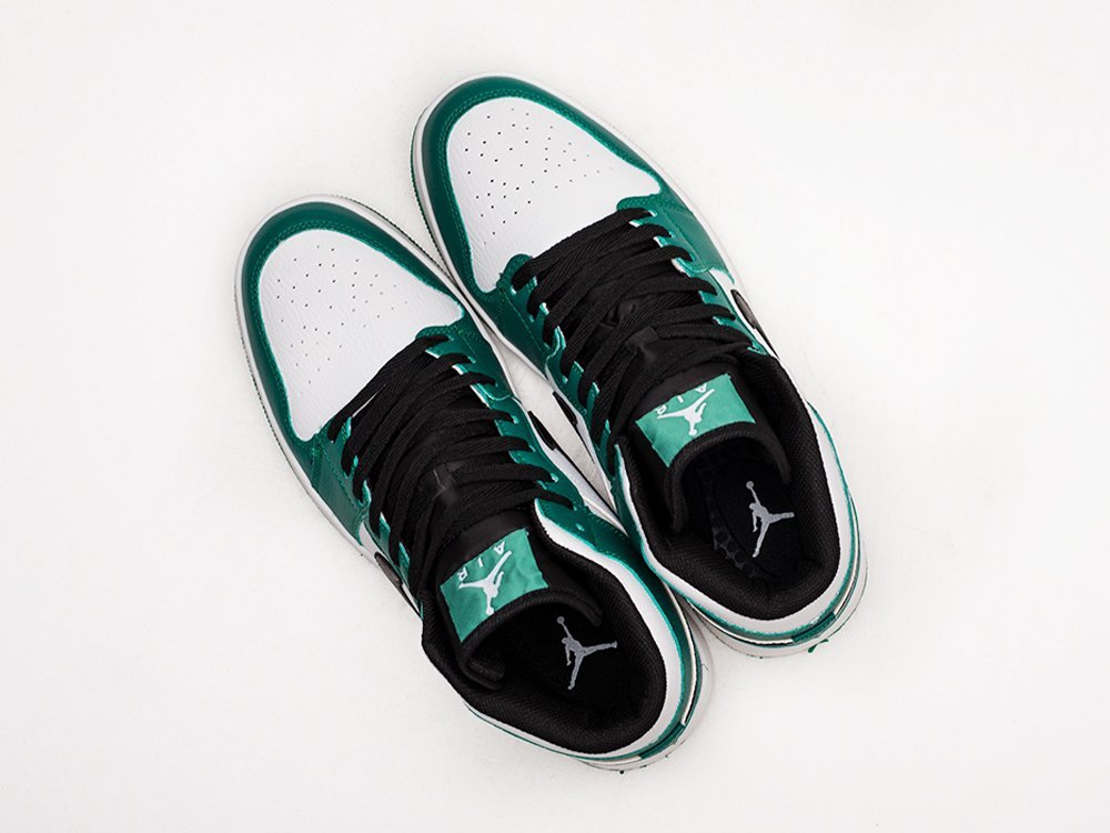 Nike Air Jordan 1 Green / White / Black - фото 3