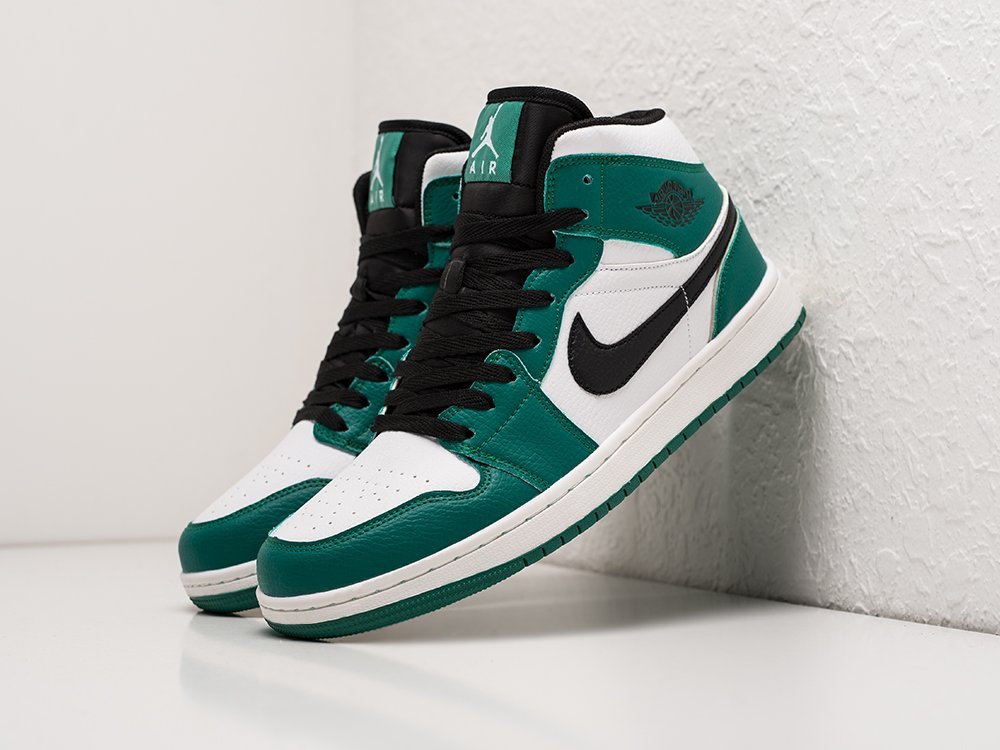 Nike Air Jordan 1 WMNS зеленые кожа женские (AR24028) - фото 2 Nike Air Jordan 1 WMNS зеленые кожа женские (AR24028) - фото 2