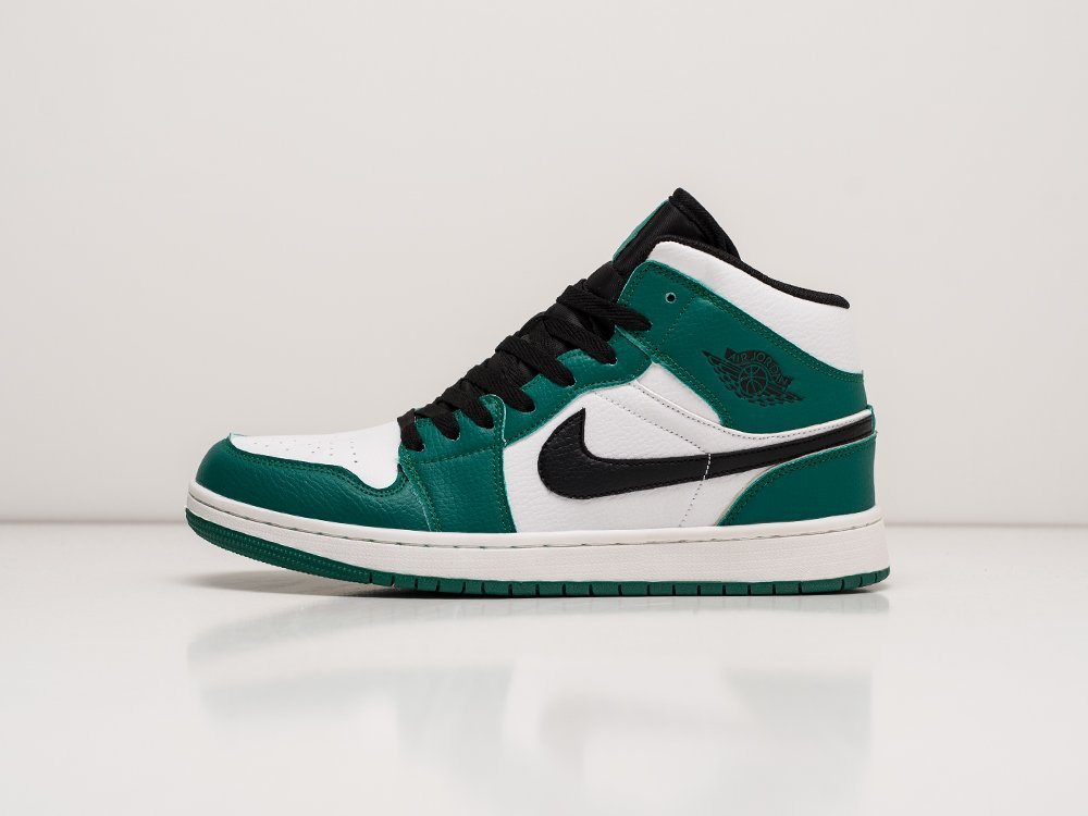 Nike Air Jordan 1 WMNS Green / White / Black - фото 1