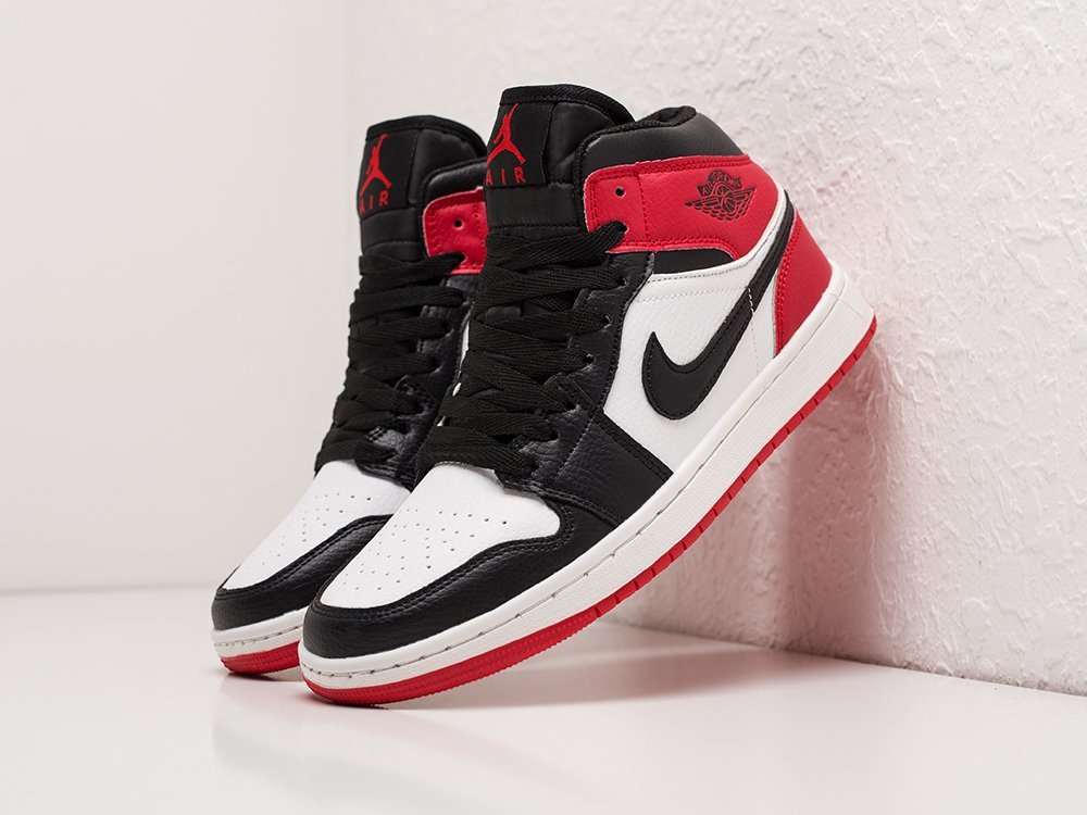 Nike Air Jordan 1 WMNS White / Red / Black - фото 2