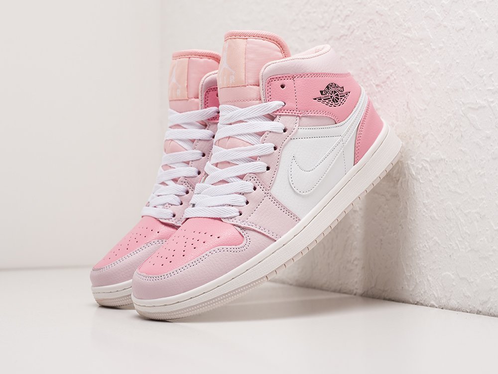 Nike Air Jordan 1 WMNS Pink / White - фото 2