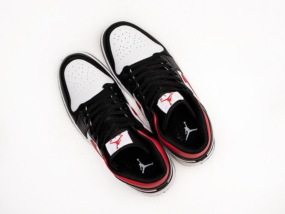 Nike Air Jordan 1 Black / White / Red - фото 3