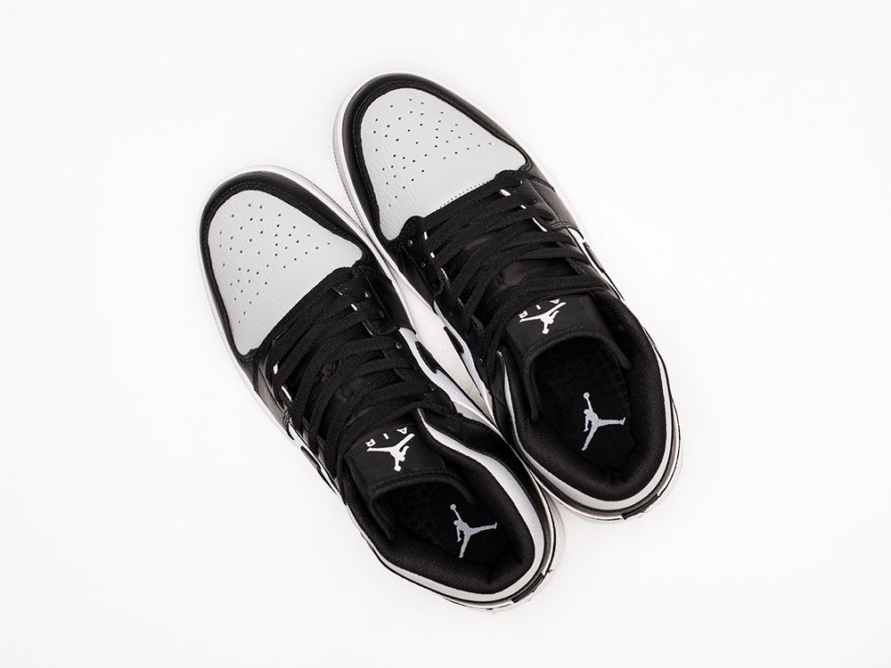Nike Air Jordan 1 черные кожа мужские (AR24039) - фото 3