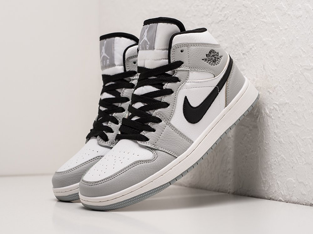 Nike Air Jordan 1 Grey / White / Black - фото 2