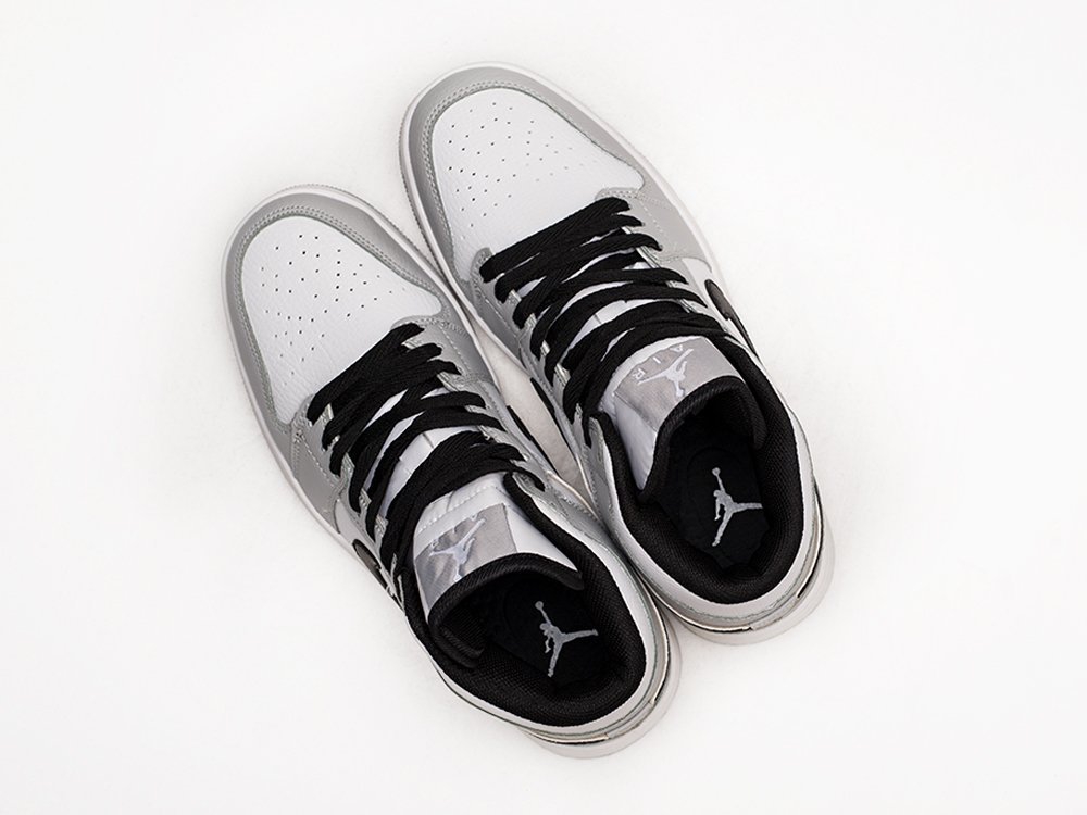 Nike Air Jordan 1 серые кожа мужские (AR24040) - фото 3