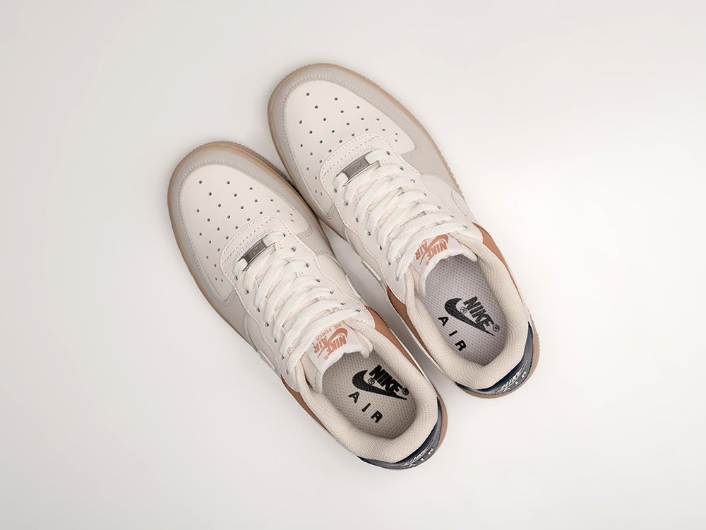 Nike Air Force 1 Low WMNS White / Grey / Brown - фото 3