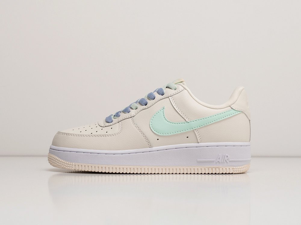 Nike Air Force 1 Low WMNS Beige / White / Mint - фото 1