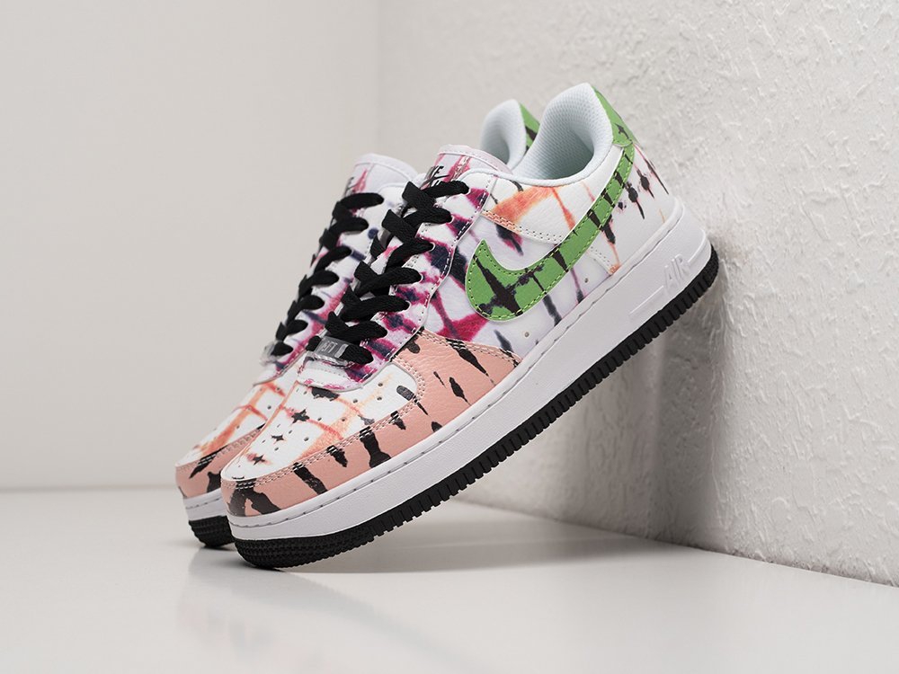 Nike Air Force 1 Low WMNS White / Green / Pink - фото 2