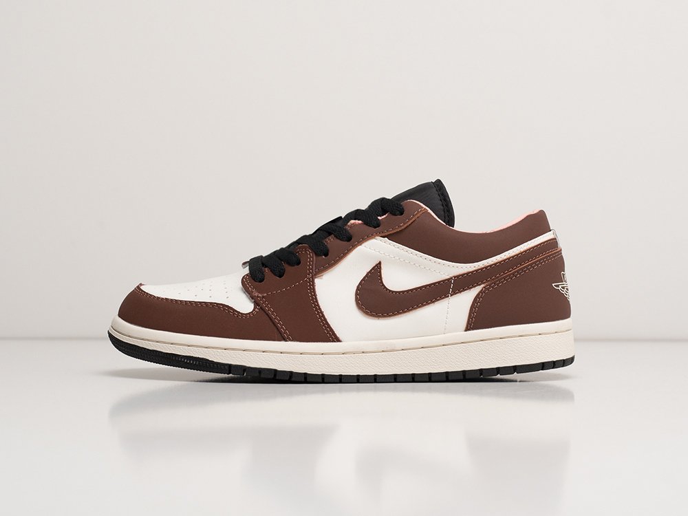 Мужские кроссовки Nike Air Jordan 1 Low White / Brown (40-45 размер) фото 1