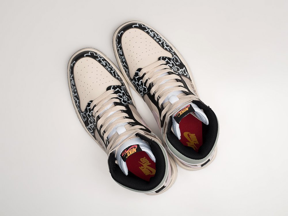 Мужские кроссовки Nike Air Jordan 1 Beige / Black / Brown (40-45 размер) фото 3