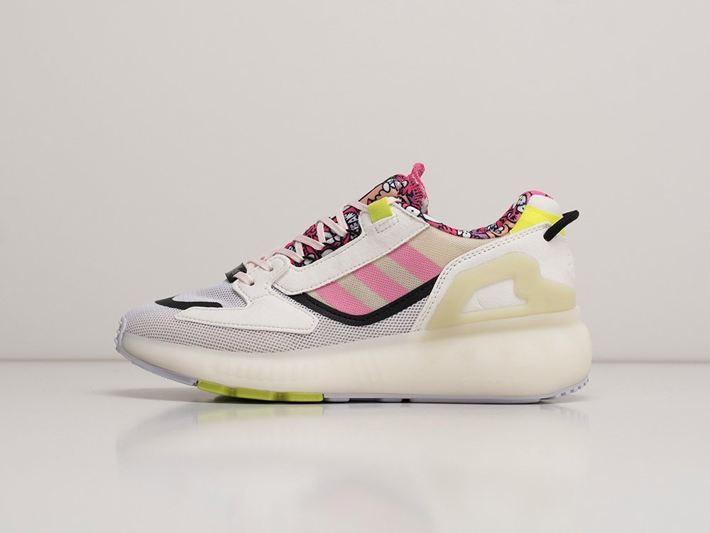 Женские кроссовки Adidas ZX 5K Boost WMNS White / Pink / Neon Green (36-40 размер) фото 1