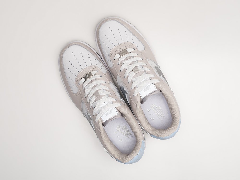 Мужские кроссовки Nike Air Force 1 Low Mini Swoosh Grey White / Beige (40-45 размер) фото 3