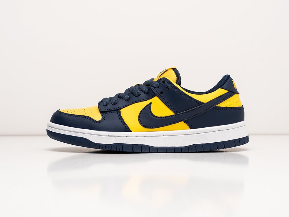 Nike SB Dunk Low Michigan желтые замша мужские (AR24153) - фото 1
