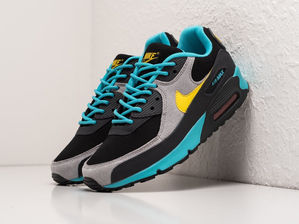 Nike Air Max 90 черные кожа мужские (AR24169) - фото 2