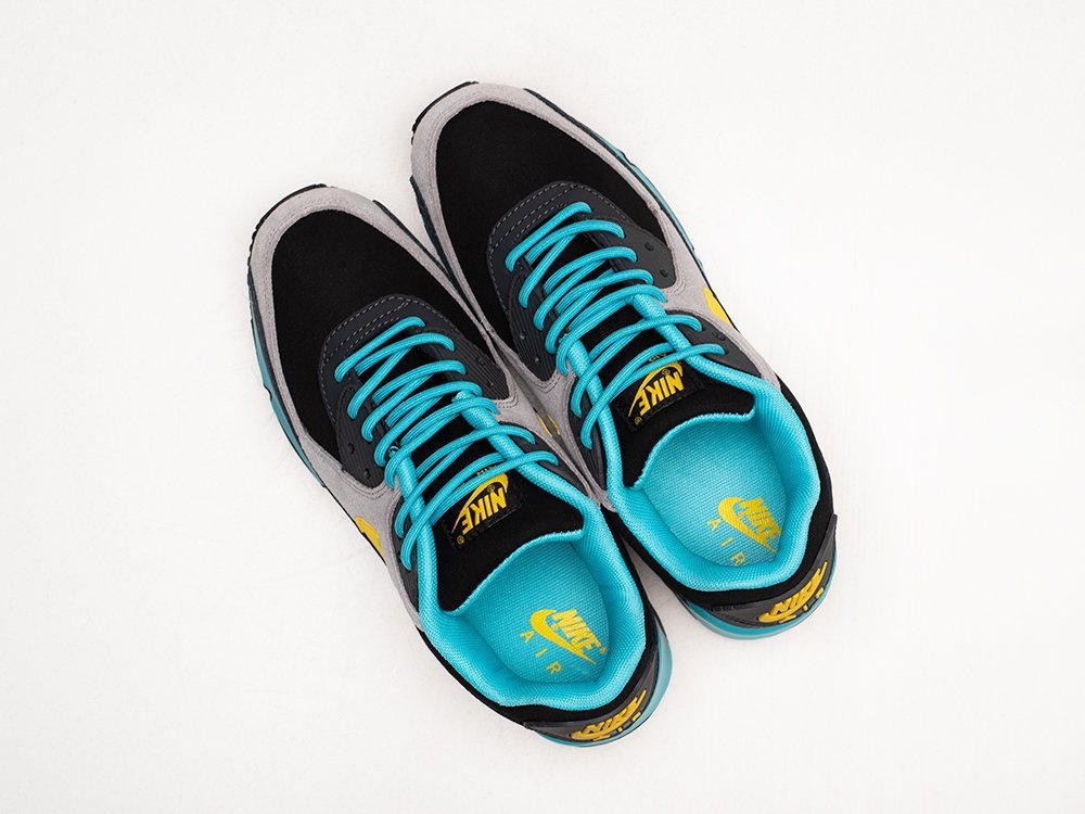 Мужские кроссовки Nike Air Max 90 Black / Grey / Blue (40-45 размер) фото 3
