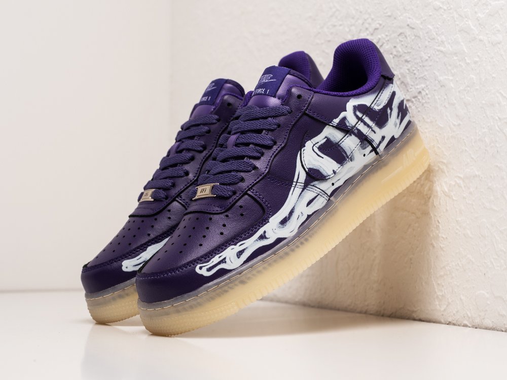 Nike Air Force 1 Low Skeletone фиолетовые кожа мужские (AR24179) - фото 2 Nike Air Force 1 Low Skeletone фиолетовые кожа мужские (AR24179) - фото 2