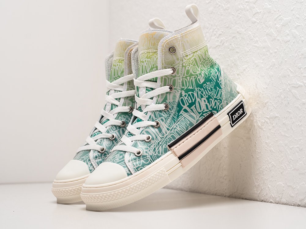 Dior B23 High зеленые текстиль мужские (AR24301) - фото 2 Dior B23 High зеленые текстиль мужские (AR24301) - фото 2