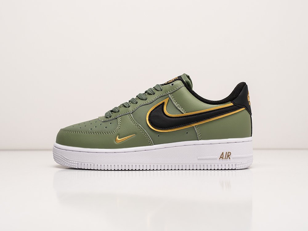 Nike Air Force 1 Low Oil Green WMNS зеленые кожа женские (AR24348) - фото 1