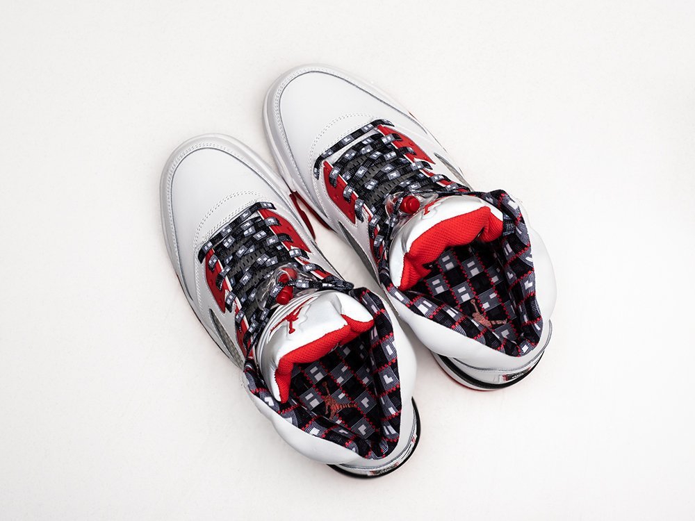 Nike Air Jordan 5 Quai 54 белые текстиль мужские (AR24367) - фото 3 Nike Air Jordan 5 Quai 54 белые текстиль мужские (AR24367) - фото 3