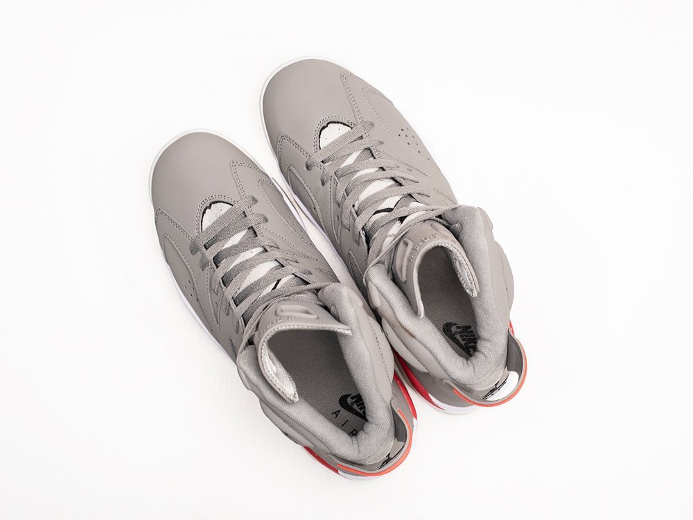 Nike Air Jordan 6 серые кожа мужские (AR24382) - фото 3