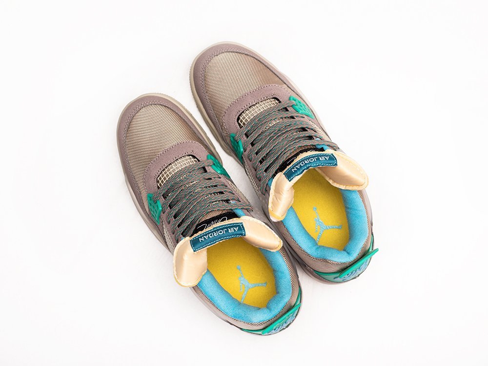 Nike Air Jordan 4 x UNION LA Taupe Haze серые замша мужские (AR24389) - фото 3 Nike Air Jordan 4 x UNION LA Taupe Haze серые замша мужские (AR24389) - фото 3