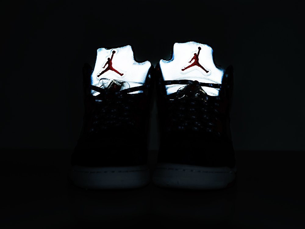Nike Air Jordan 5 Quai 54 черные замша мужские (AR24391) - фото 4