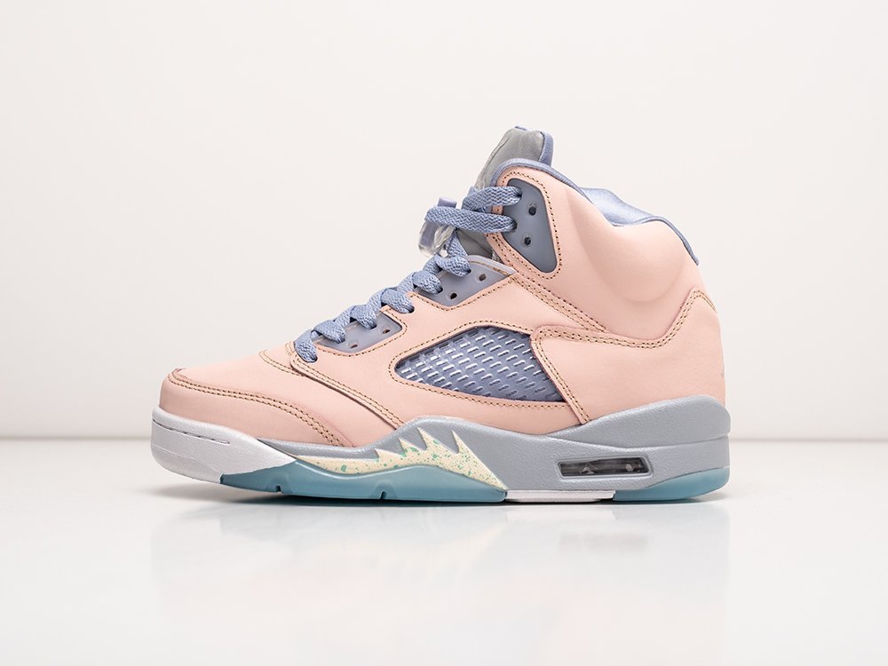 Nike Air Jordan 5 WMNS розовые кожа женские (AR24392) - фото 1