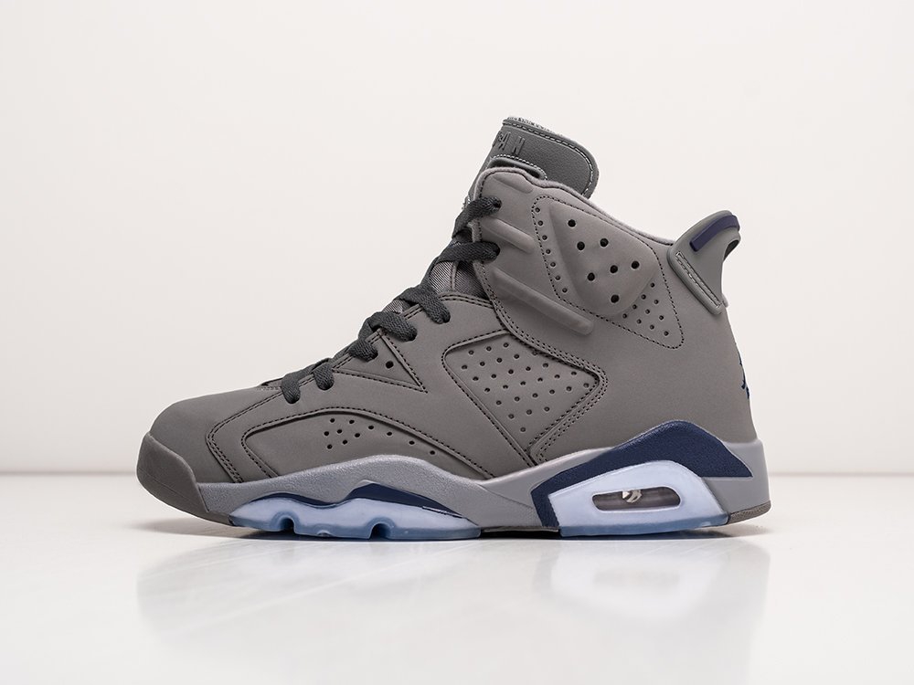 Nike Air Jordan 6 Georgetown серые кожа мужские (AR24394) - фото 1 Nike Air Jordan 6 Georgetown серые кожа мужские (AR24394) - фото 1