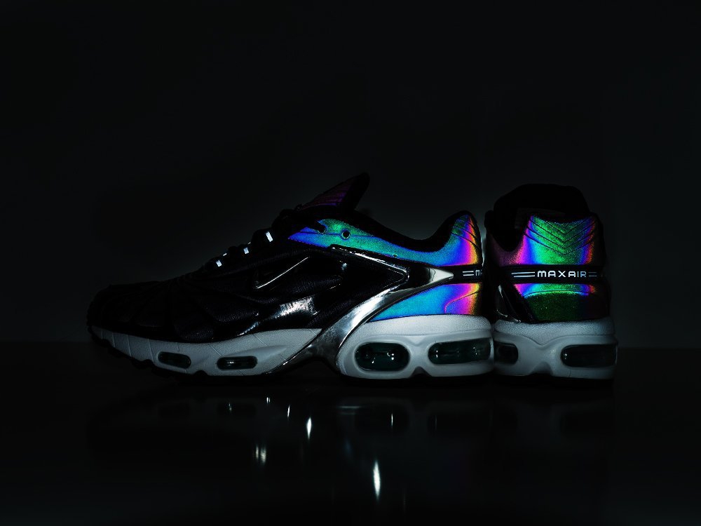 Nike Air Max Tailwind V x Skepta Chrome Black серые кожа мужские (AR24411) - фото 4