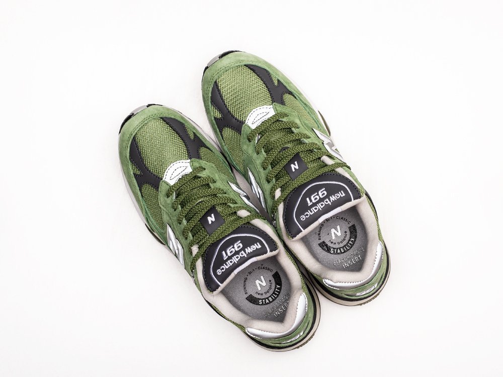 New Balance 991 зеленые замша мужские (AR24414) - фото 3