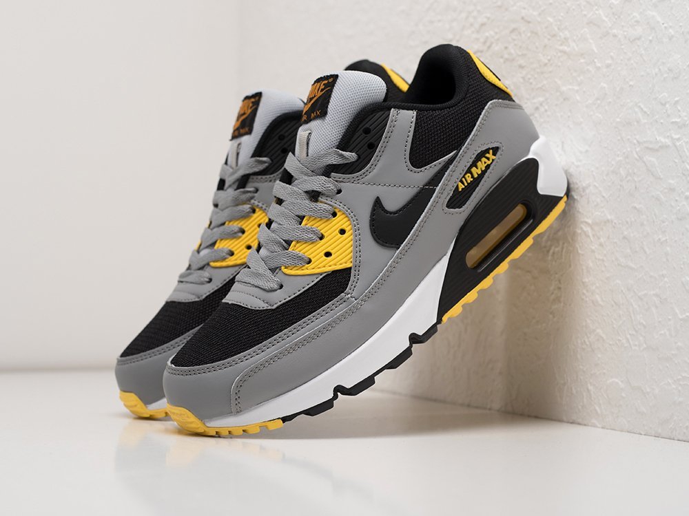 Nike Air Max 90 Batman серые кожа мужские (AR24416) - фото 2 Nike Air Max 90 Batman серые кожа мужские (AR24416) - фото 2