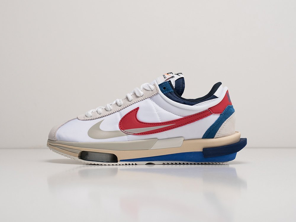 Nike x Sacai x Cortez 4.0 белые замша мужские (AR24760) - фото 1 Nike x Sacai x Cortez 4.0 белые замша мужские (AR24760) - фото 1