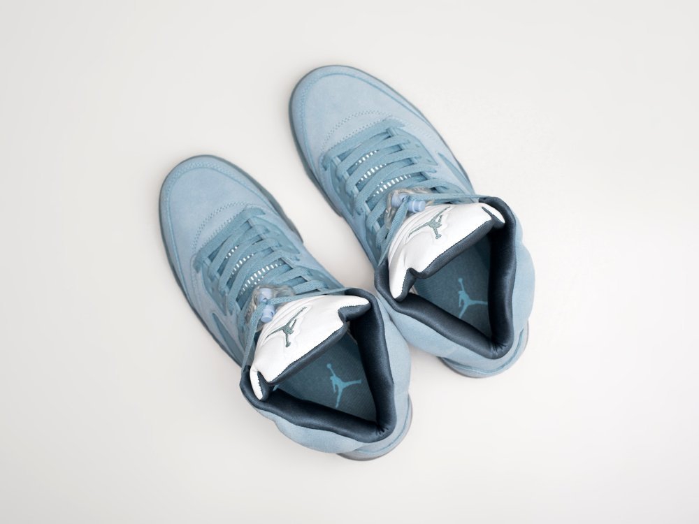 Nike Air Jordan 5 Bluebird голубые замша мужские (AR24825) - фото 3